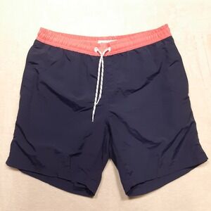 Maamgic Mens Drawstring Swim Trunks Sz.M/Blue/Mesh Lined/6" Inseam/Pockets